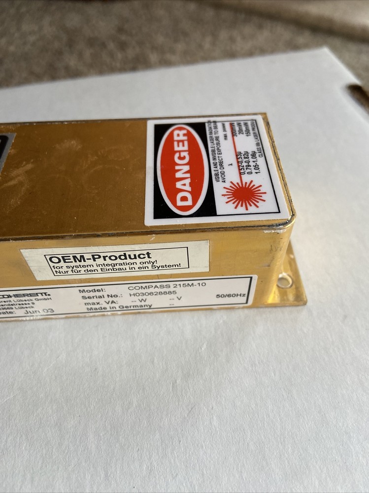 Coherent Compass 215M-10 Laser Head EXCELLENT WORKING!