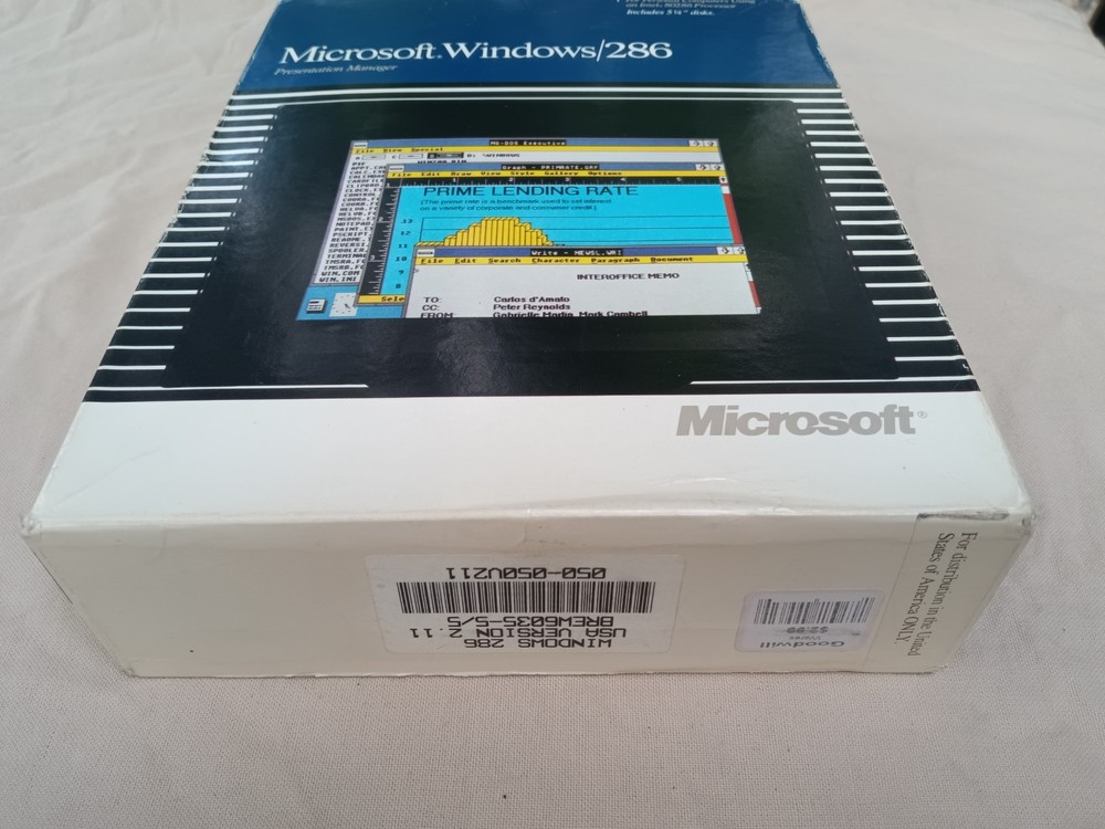 Microsoft Windows/286 Version 2.11 Operating System 5.25"