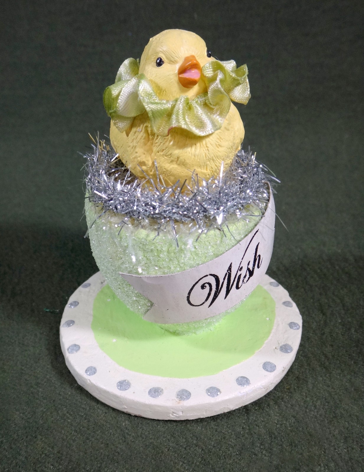 EASTER CHICK in EGG CUP "Wish" ESC TRADING CO designer MICHELLE WEAVER 2009
