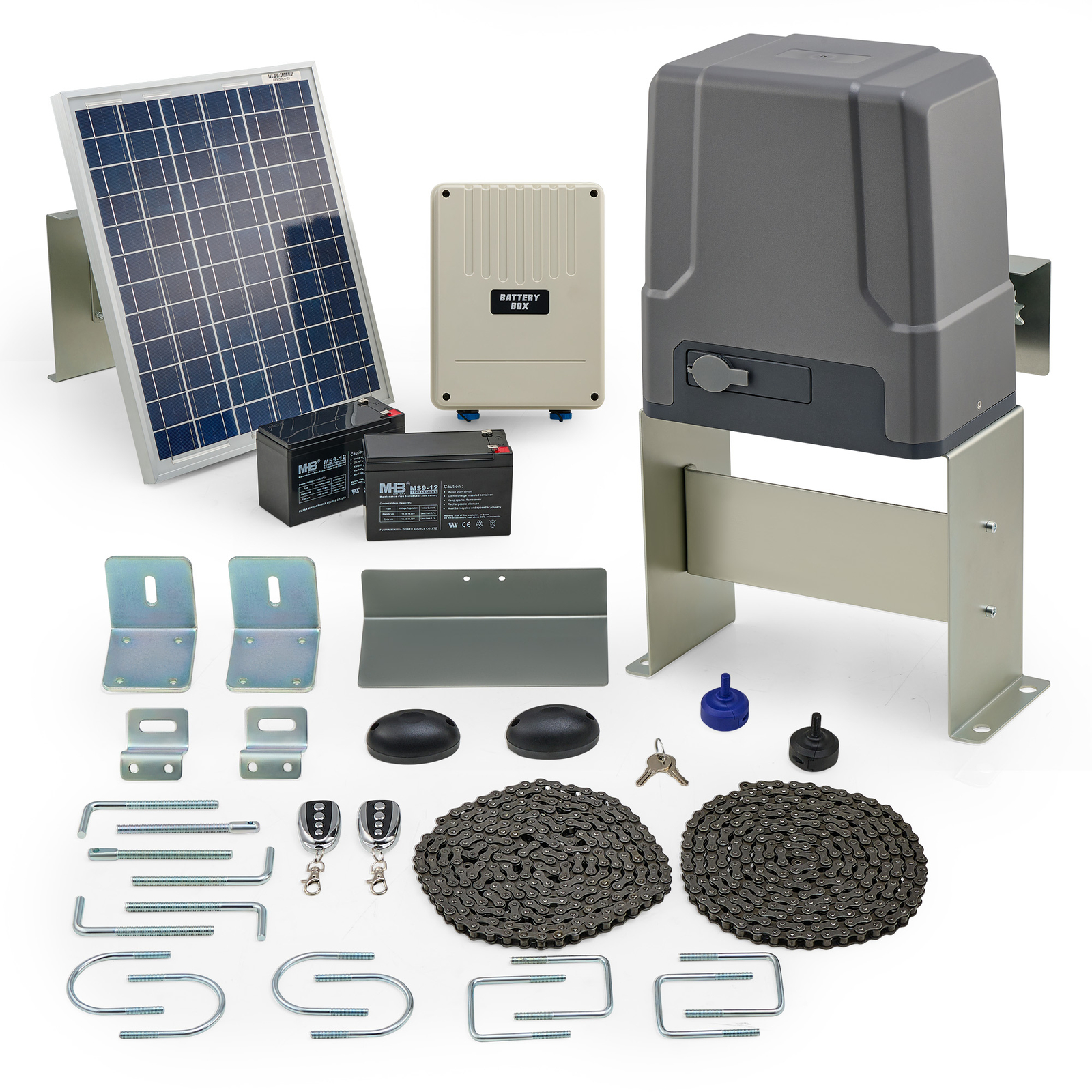 CO-Z Solar Sliding Gate Opener Kit Electric Gate Opener for 1800lb Home Gates