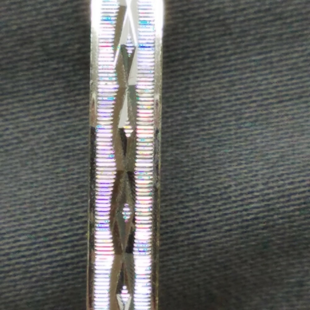 Trifari Silver Tone Bangle Bracelet Etched