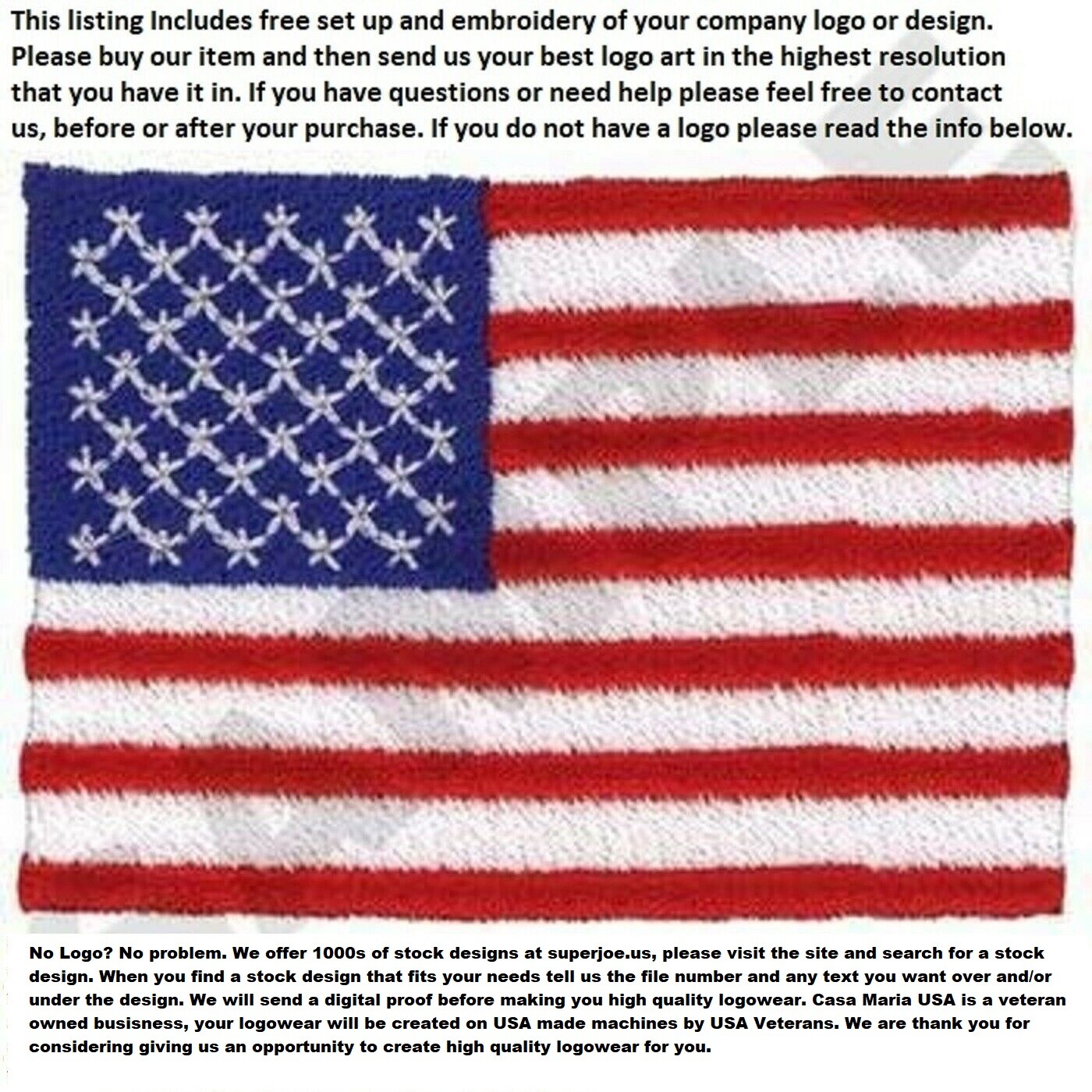 12 High Quality Custom Your Logo Embroidered Polo Shirts. Free Logo Setup. 2-234