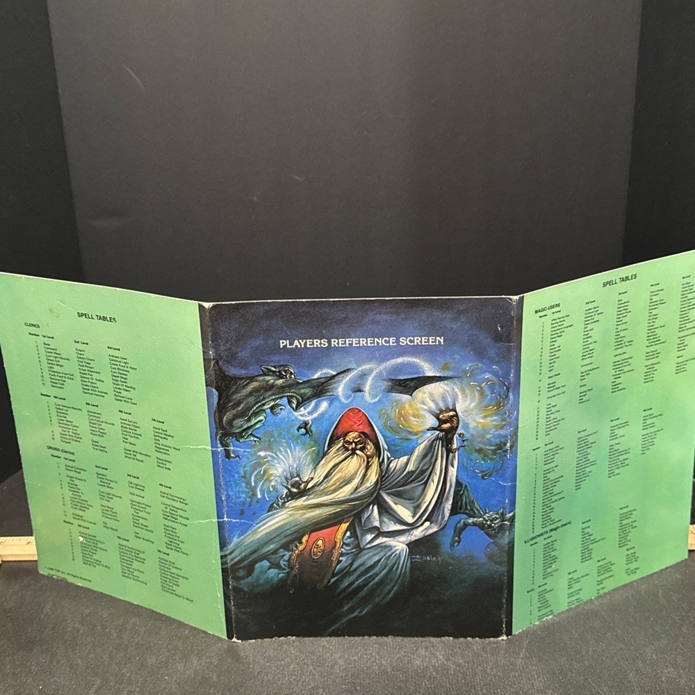 1985 TSR Advanced Dungeons & Dragons 9146 - Player's Reference Screen