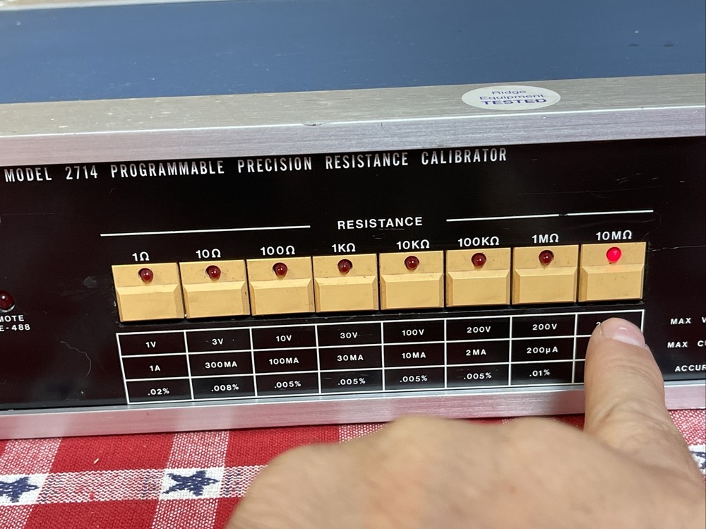 Valhalla Scientific 2714 Programmable Precision Resistance Calibrator Parts Rep