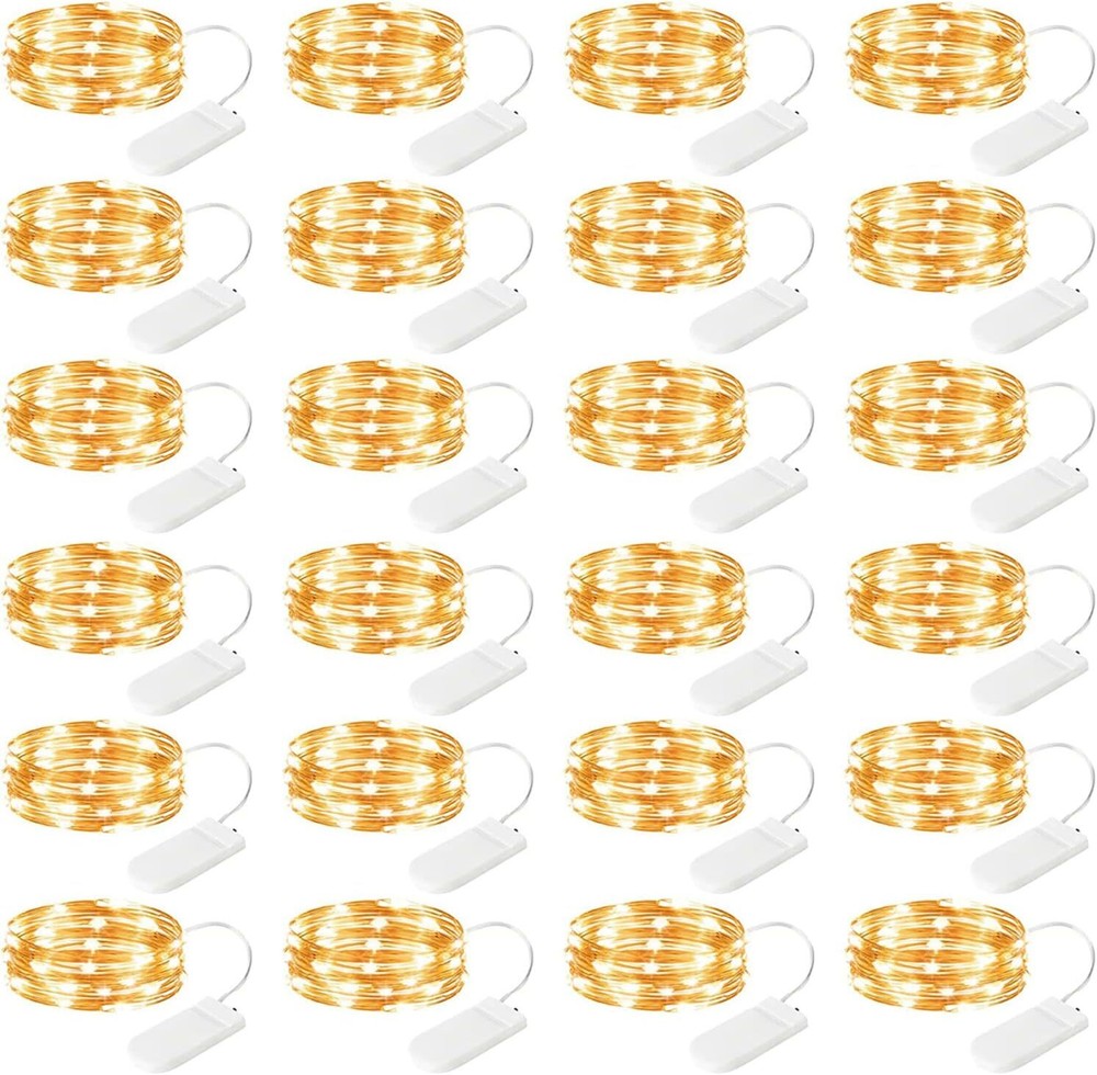 24Pack Fairy Lights Battery Operated String Lights-7ft 20 LED Mini String Lights