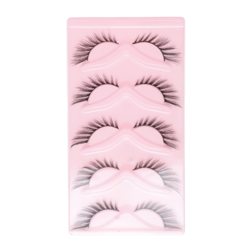 Dense False Eyelashes for Makeup Black XX4 5 Pair