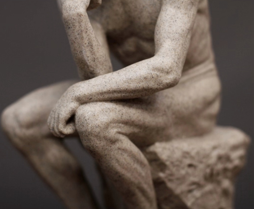 Contemplative Thinker Resin Sculpture | Classical Art Inspired Decorative Figure