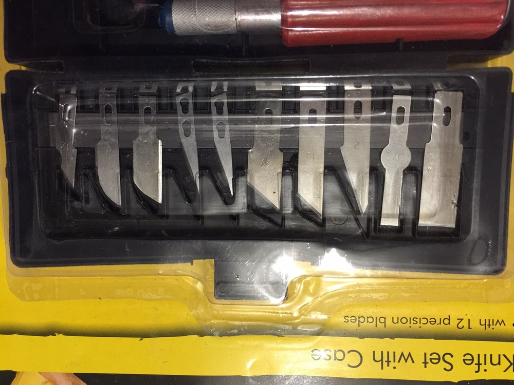 2 X 13 PCS HOBBY CRAFT MULTI FUNCTION KNIFE BLADE KIT PRECISION TOOLING DYI SETS