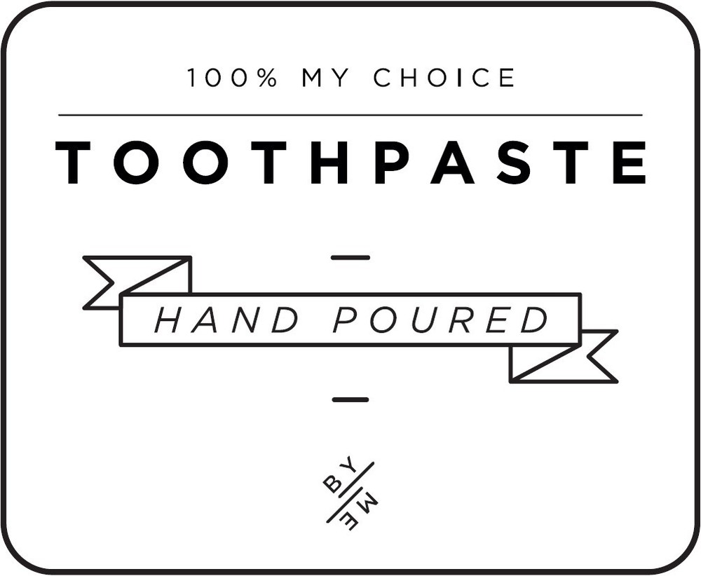 MINI Toothpaste Decal - White (removable/ reusable/ waterproof DIY label)