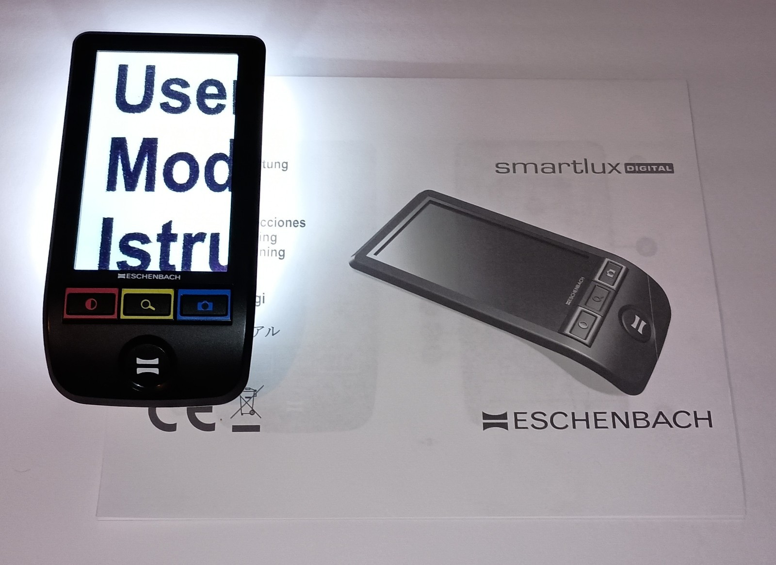 ESCHENBACH SmartLux Digital Portable Magnifier Handheld HD Video w/Case #16501