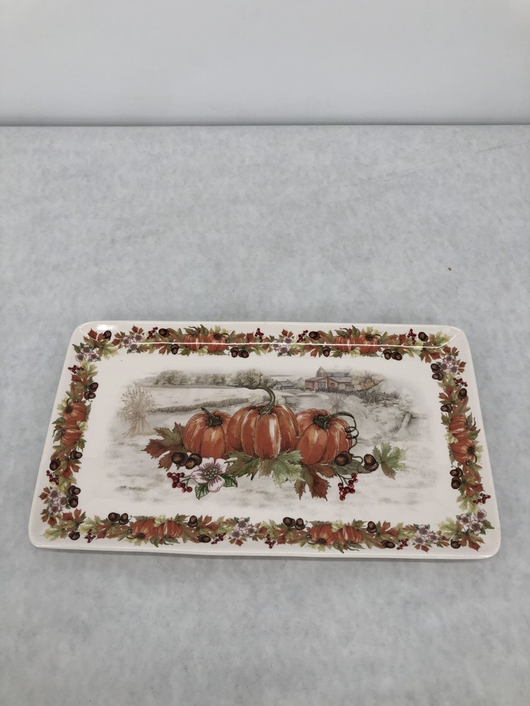 Sur La Table Pumpkin Rectangular Platter - NEW