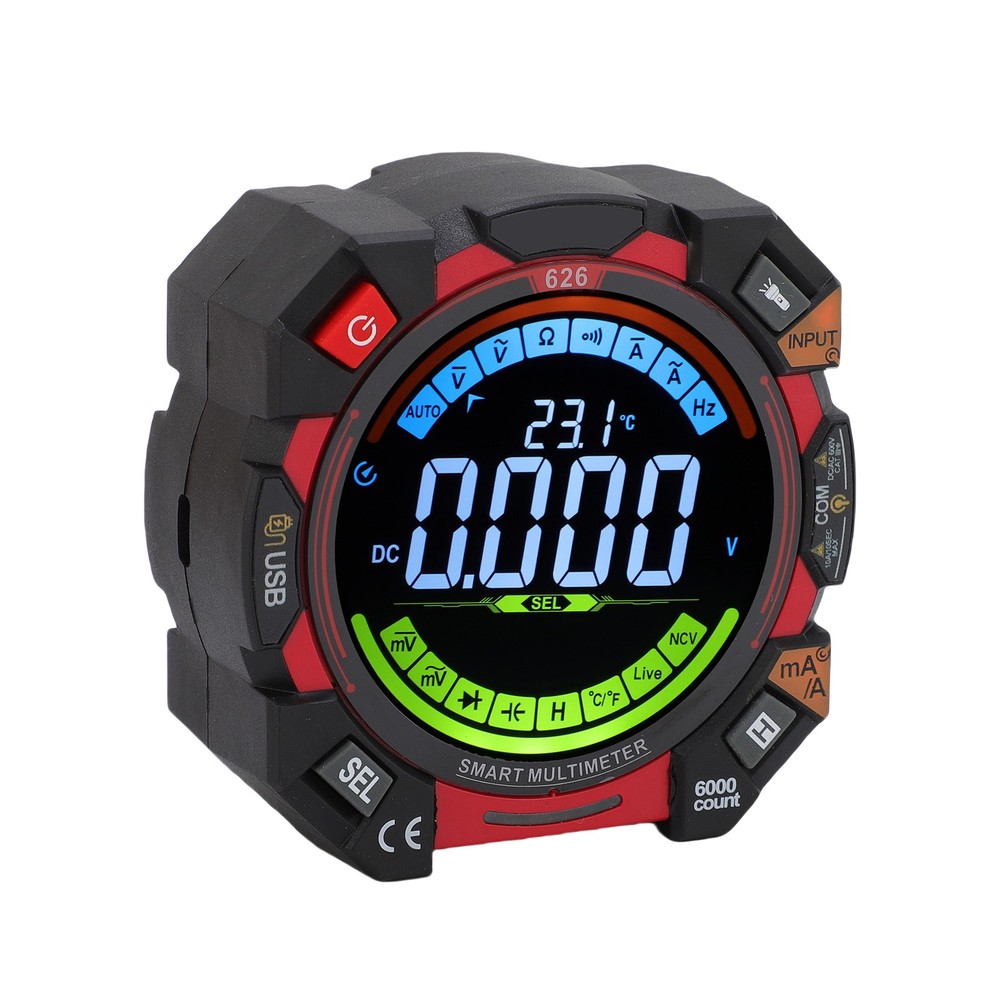 6000 Counts Multimeter With Backlit Display For Electricians WUJF