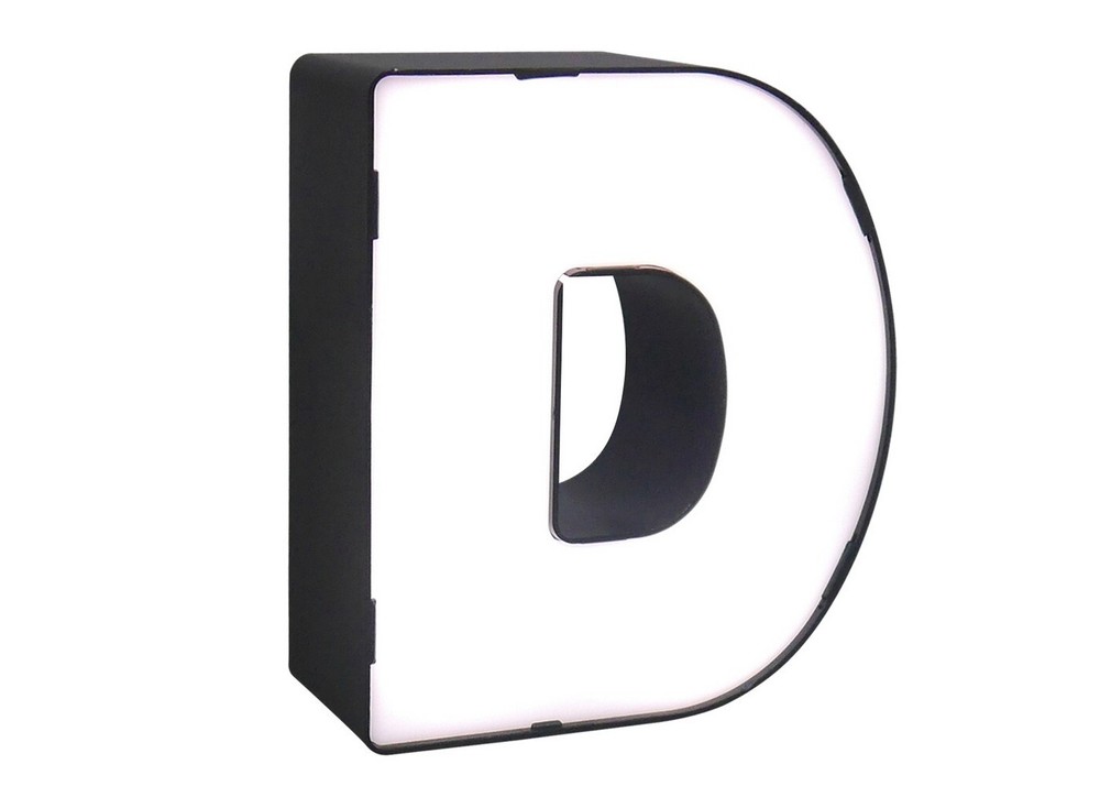 Letter D LED Light 4" Monogram Marquee Mini Tabletop Nightlight w/ 4-Hr Timer