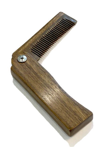 Green Sandalwood Folding Beard Comb