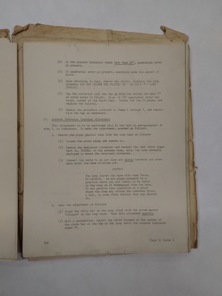 Lear Orienter Models ADF-12D3 & ADF-12D4 Installation Instructions- Original