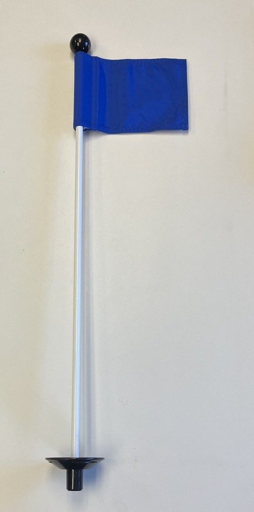 Golf Practice Putting Green Flagstick  -  33" Marker, Solid Blue Jr. Flag