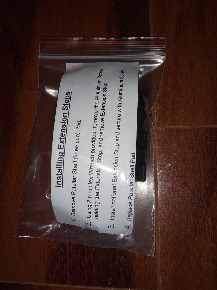 Mobius X8 Knee Brace Extension Stop Set New