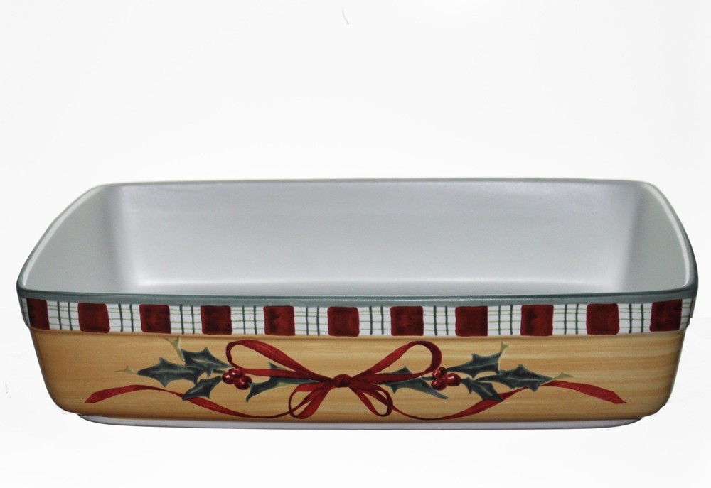 Lenox Winter Greetings Everyday 13 1/2" Rectangular Baker Casserole Baking Dish