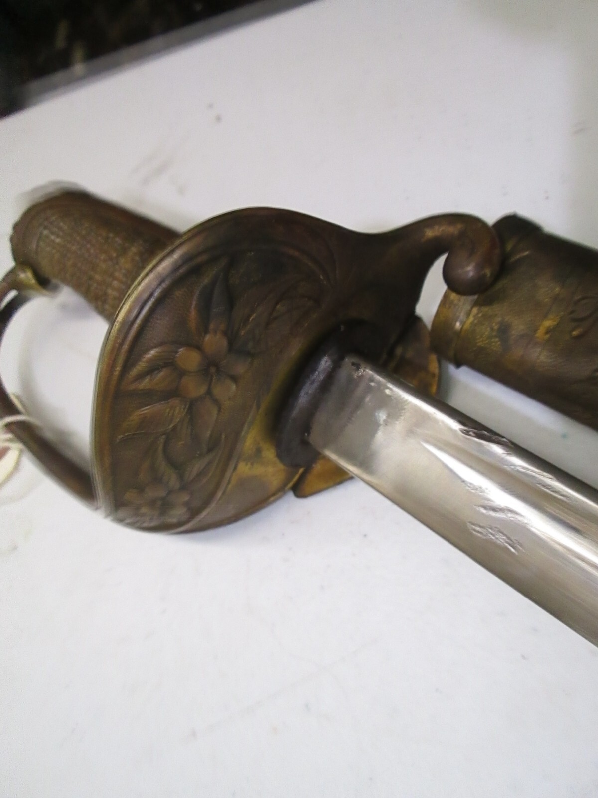 WWII JAPANESE NAVY OFFICERS PARADE SWORD WITH SCABBARD #Y58