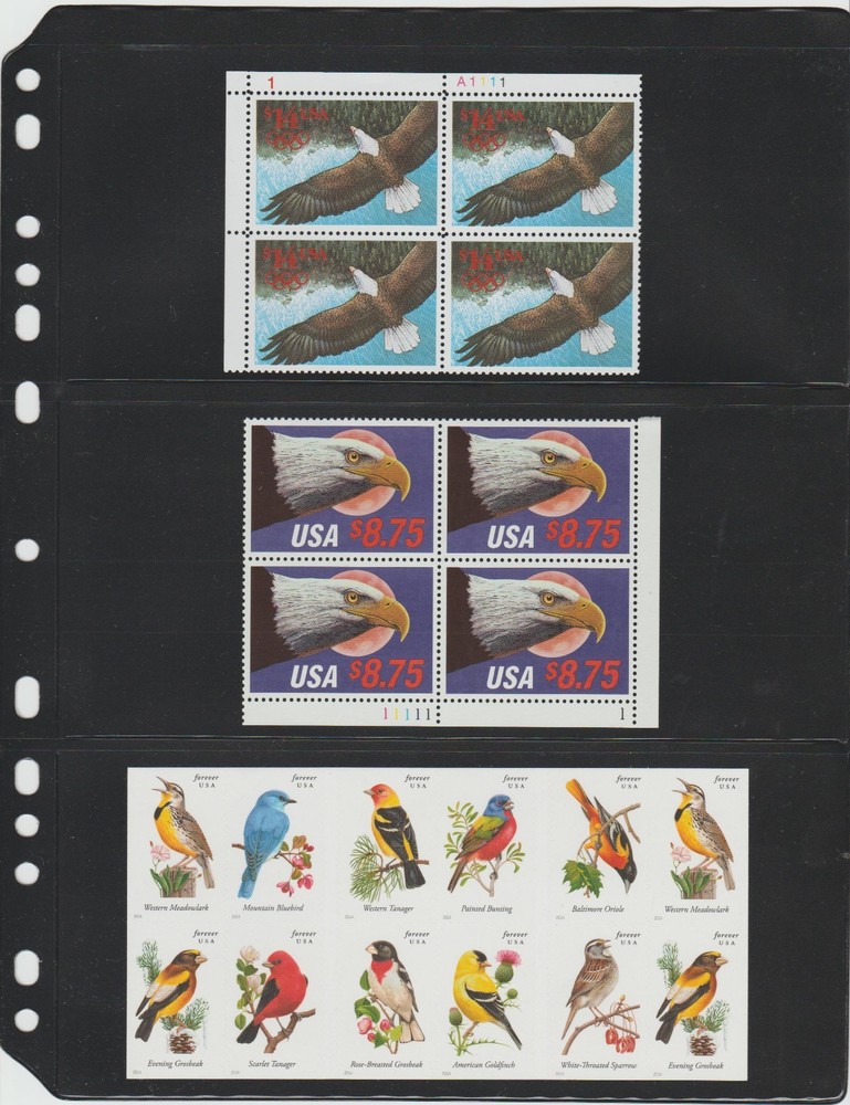 **ANCHOR 100 New Stock Pages 3S (3-rows)- Black stock sheets / Double Sided.