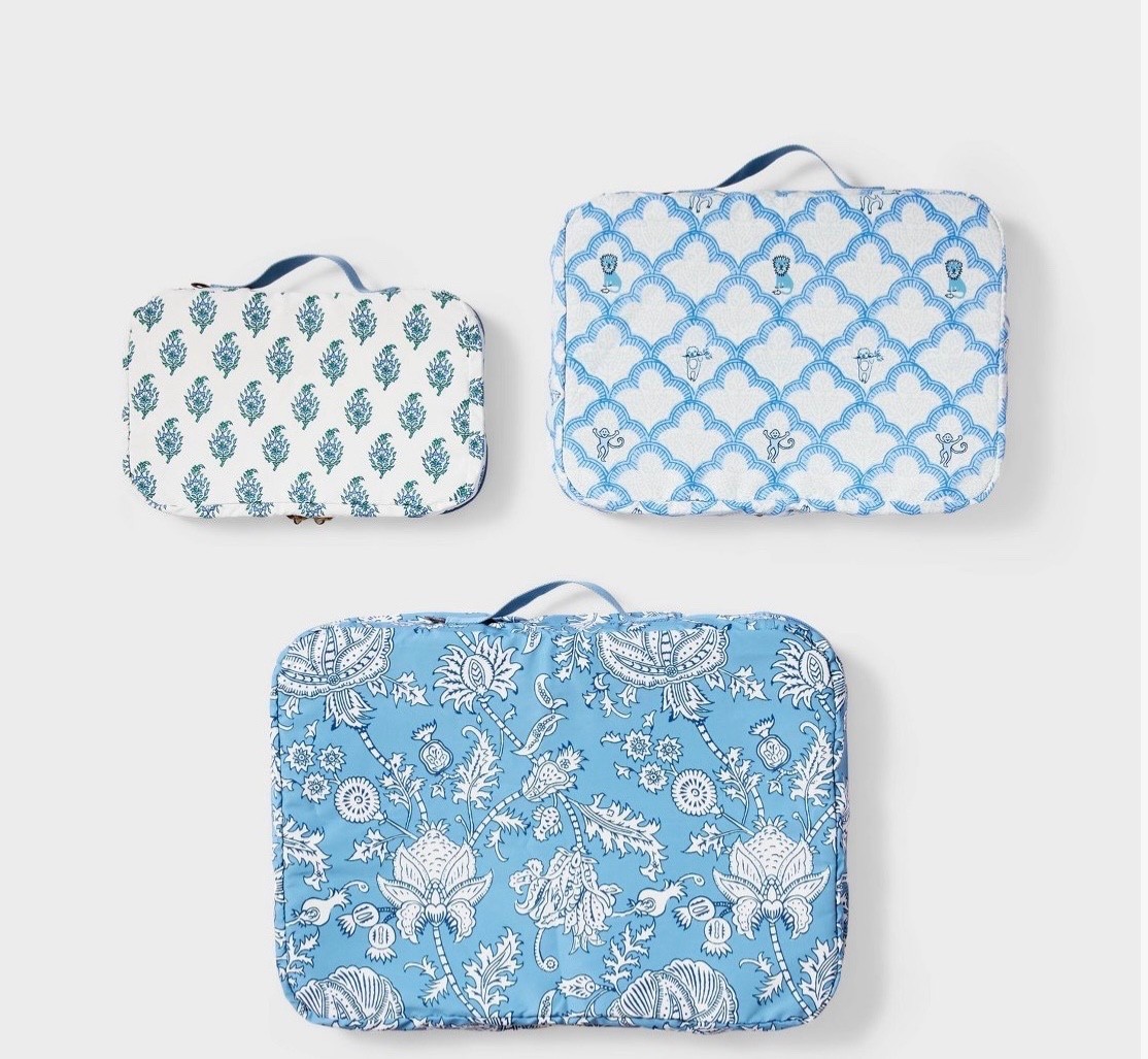 Roller Rabbit x Target 3pc Blue Packing Cube Set