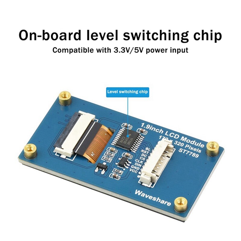 1.9 IPS 170X 320 Pixel SPI Interface 262K 9840 Color LCD Display Module-