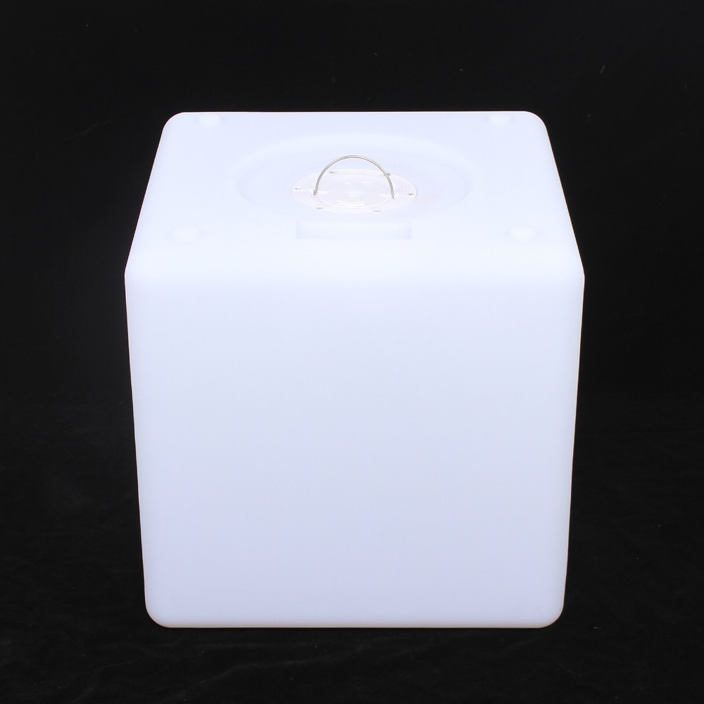 30cm Adjustable Brightness Cube LED Color Square Stool W/Infrared Remote Control