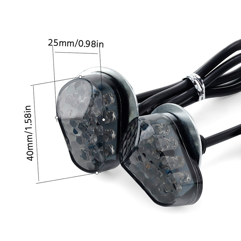 Smoke LED Flush Mount Turn Signals Lights for YAMAHA YZF R7 2021-2024 YZFR7