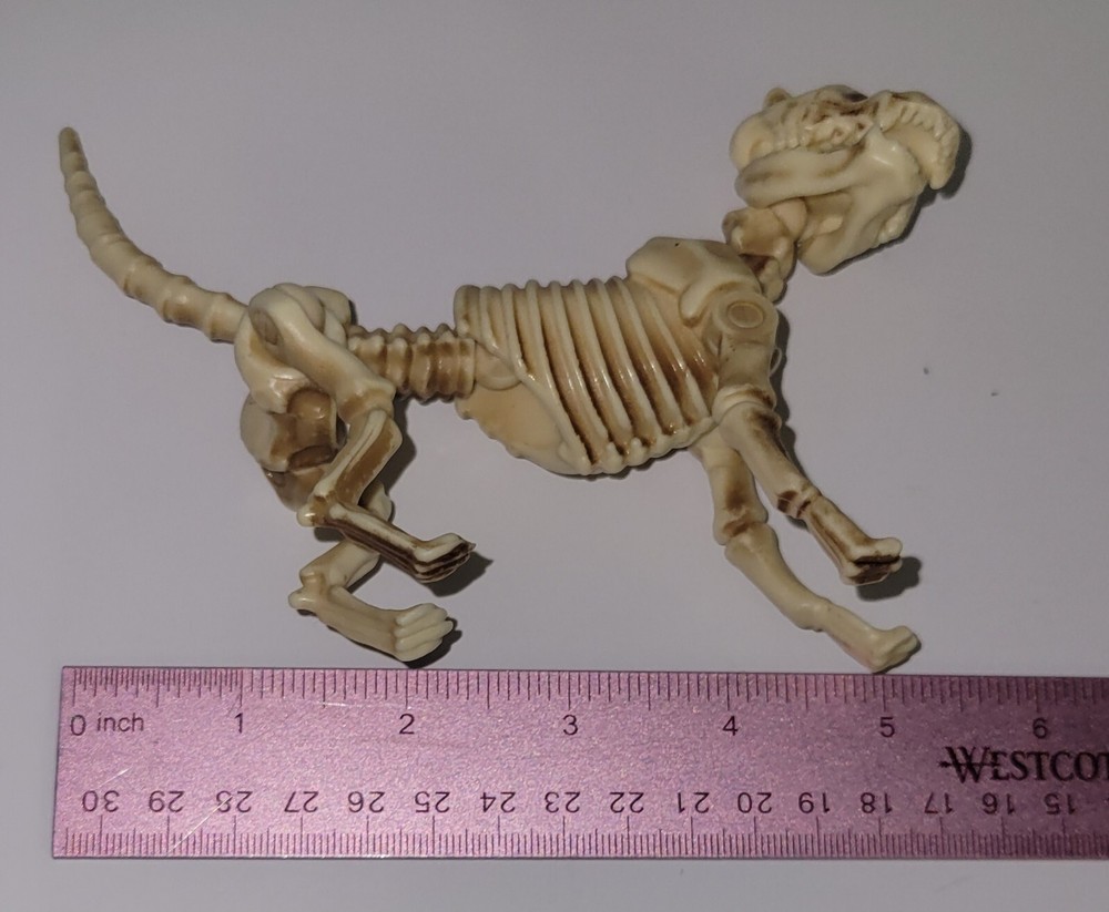 Halloween Cat Kitten Skeleton Poseable Small Plastic Toy