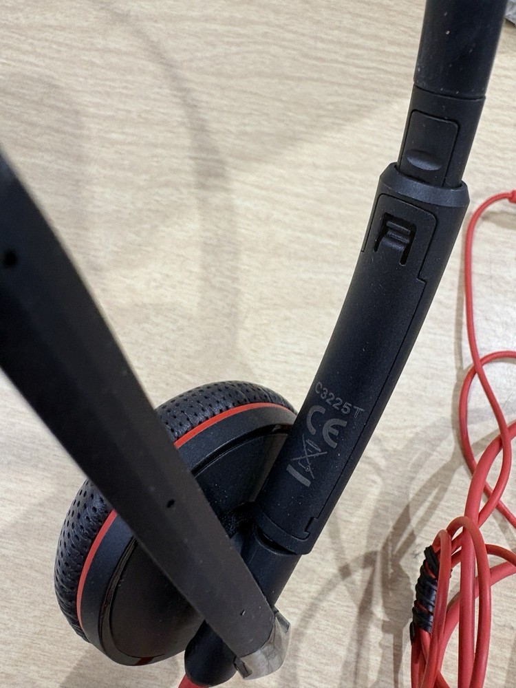 Plantronics C3225T Wired Headset w/ Adjustable Mic In-Line Controller USB, C3200