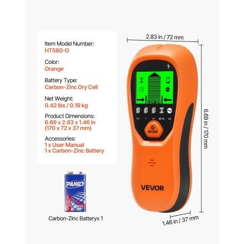 Stud Finder Wall Scanner 5 In 1 Electronic Detector With Smart Sensor 0 25