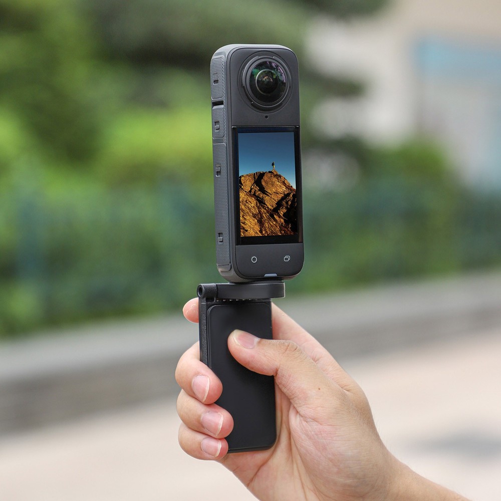 Black Angle Adjustable Magnetic Mount Base Bracket For Insta360 X4 Camera