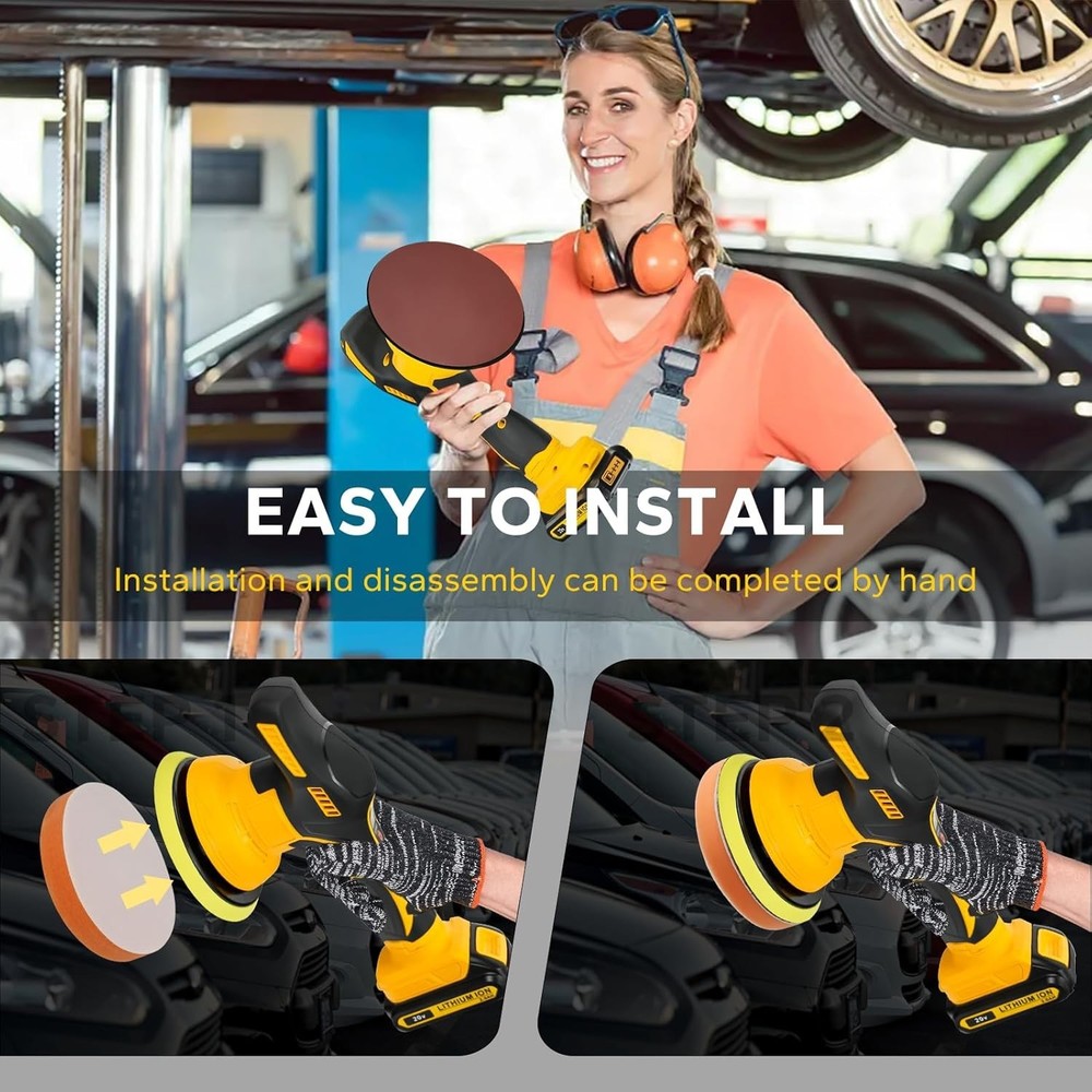 Cordless Car Buffer Polisher Compatible with DeWalt 20V MAX Battery