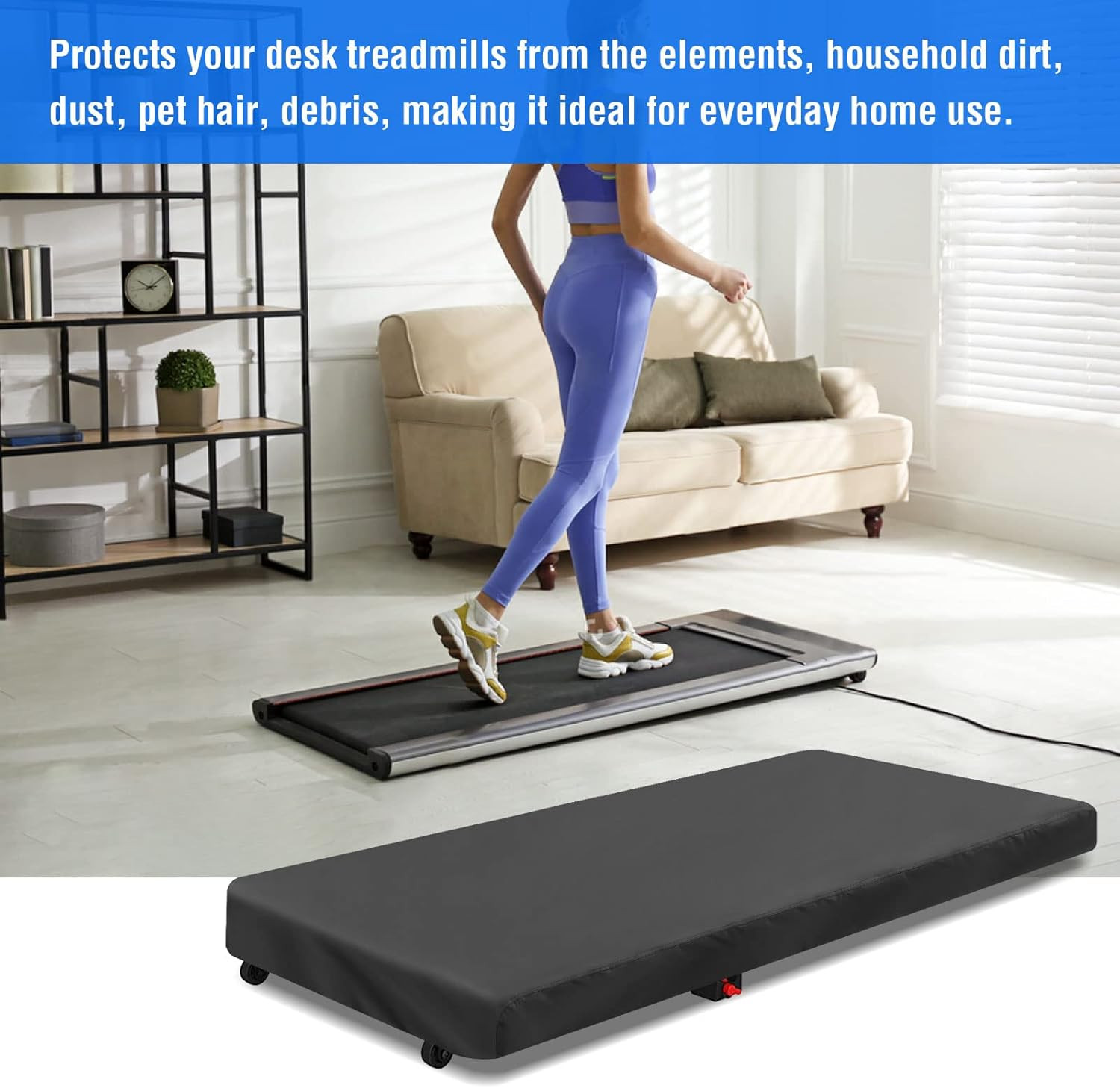 Under Desk Treadmill Cover, Dust-Proof Walking Pad Cover, Waterproof Protective