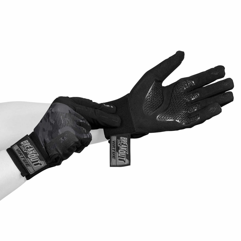 Virtue Breakout Gloves - Ripstop Full Finger - Black Camo - Medium