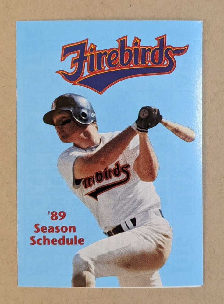 1989 Phoenix Firebirds Baseball Pocket Schedule PCL