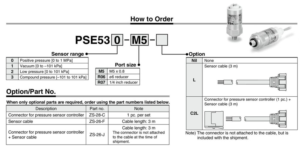 SMC PSE530-M5-L Pressure Sensor Pressure Sensor Controller