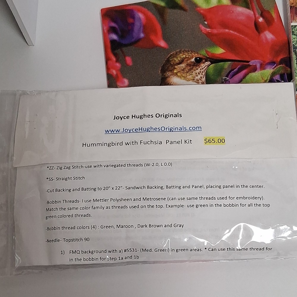 Creating Art Quilts with Panels Joyce Hughes includes Panel and Thread KIt