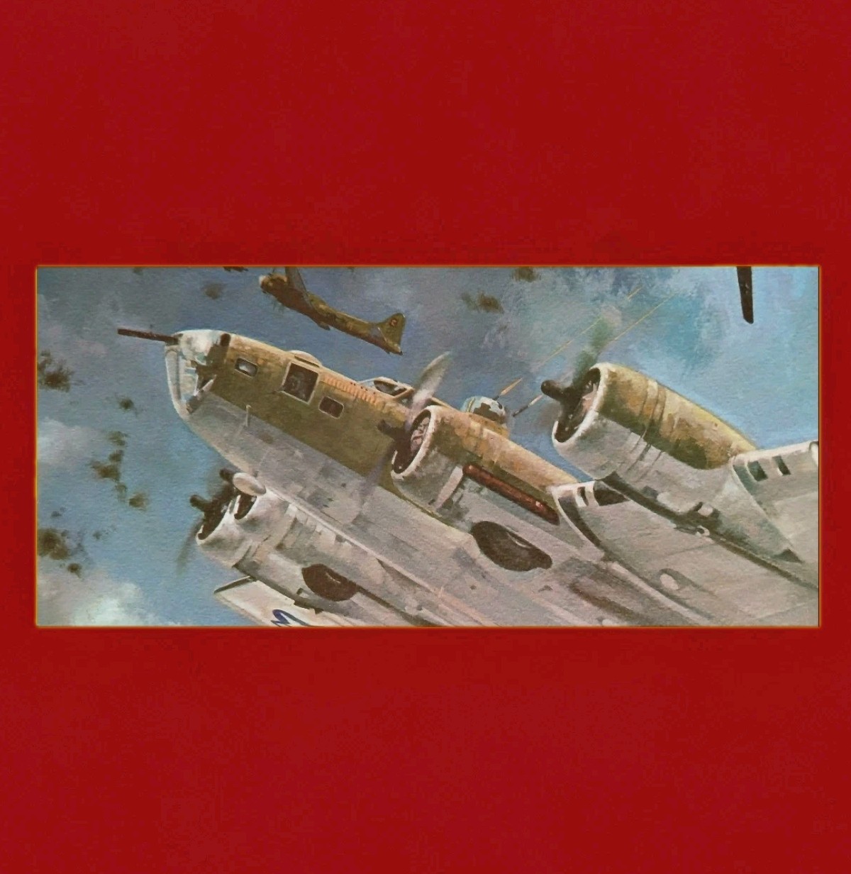 Laminated WWII Series 1 The Bombers B-17 Flying Fortress Print Deneen 23x19 1970