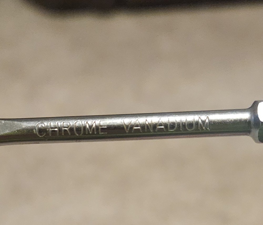 Vintage Chrome Vanadium Performance Tool Advertising Flat Head Screwdriver