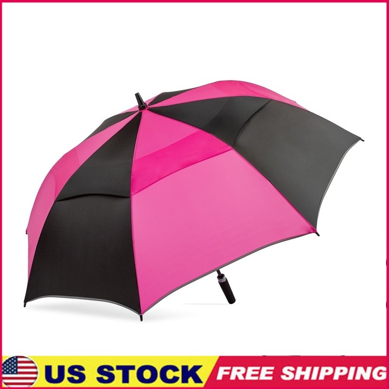 Vented Auto Open Golf Umbrella Waterproof Wind Resistant Grip Handle Durable New