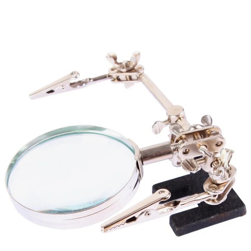 Soldering Iron Stand with Magnifier Third Hand Clamp.