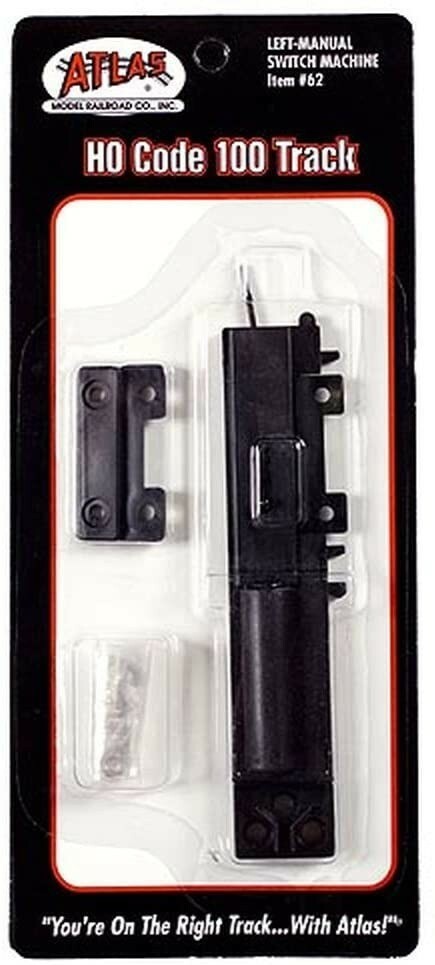 Atlas HO Scale ~ New 2024 ~ Code 100 Track ~ Manual Switch Machine Left ~ 62