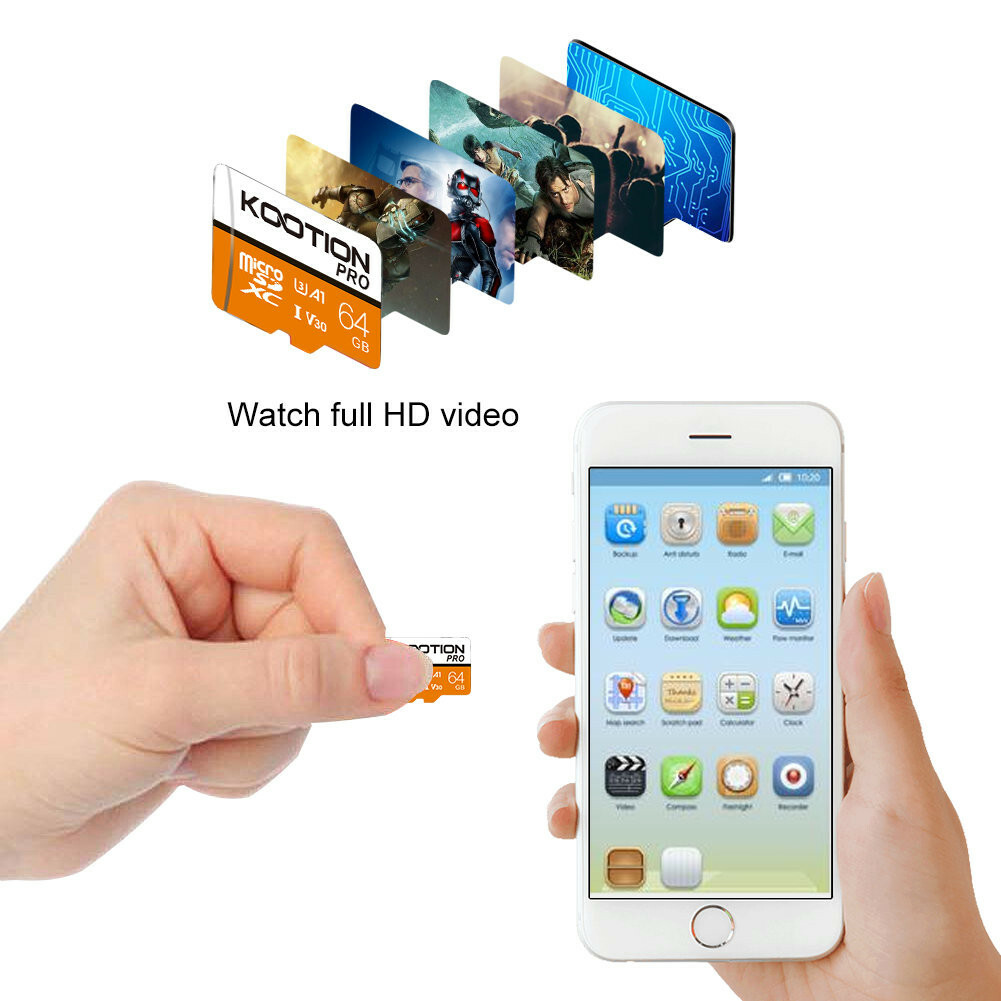 1-3PACK 64GB 128GB 256GB Micro SD Card Class 10 V30 Memory Card U3 TF Card LOT