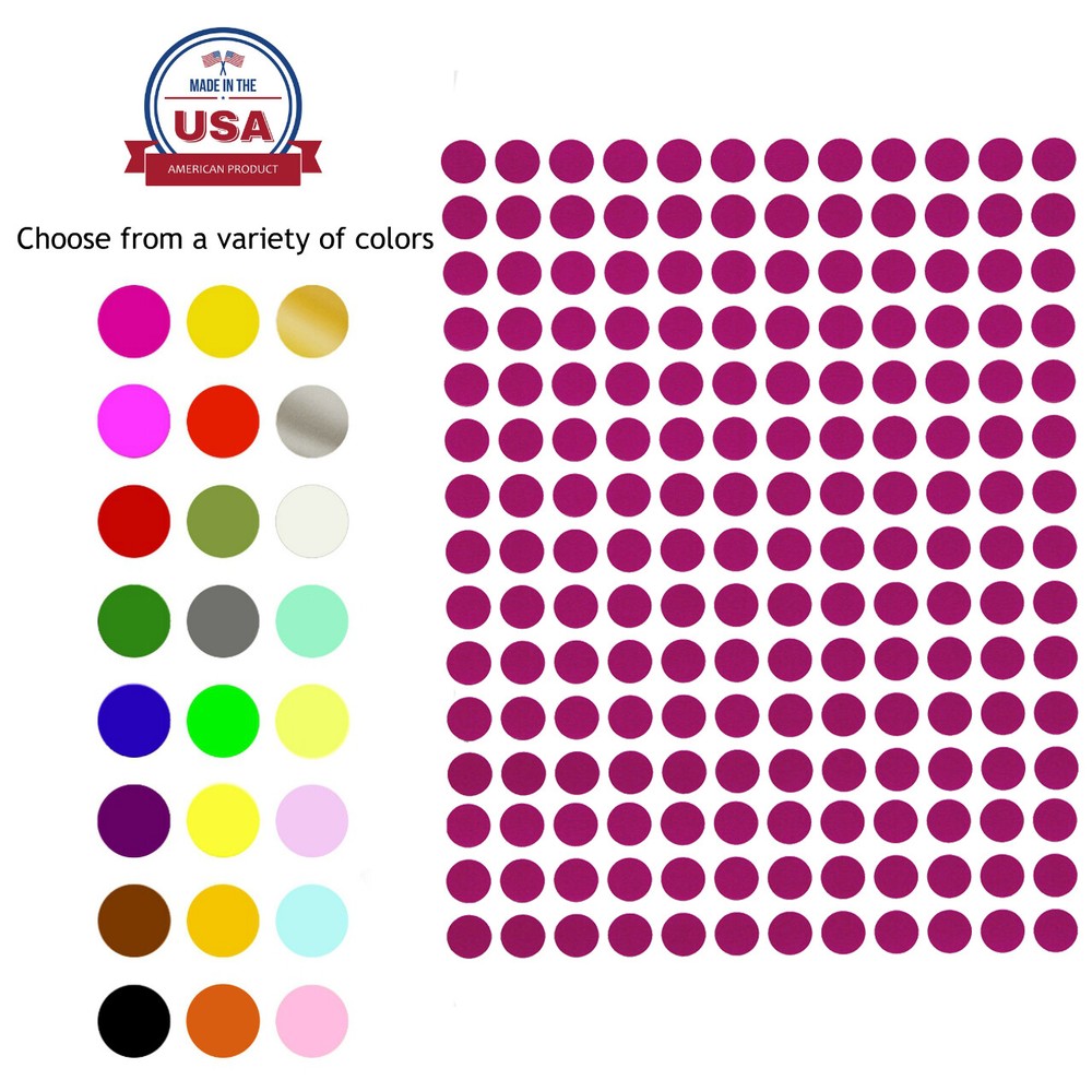 Dot Stickers Approximately 1/4 Inch 8mm Circular Small Round Color Coding Labels