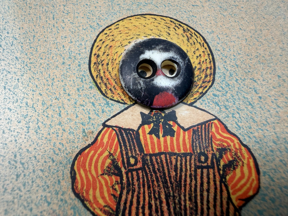Postcard Button Face Button Family ~ George Jervis
