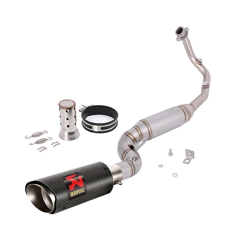 Full System Carbon Muffler Exhaust Link Pipe Modified For Duke 250 390 2025 2026
