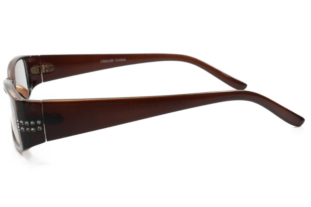 Designer Stylish Modern Womens Rectangle Black Frame 2.25 Reading Reader Glasses