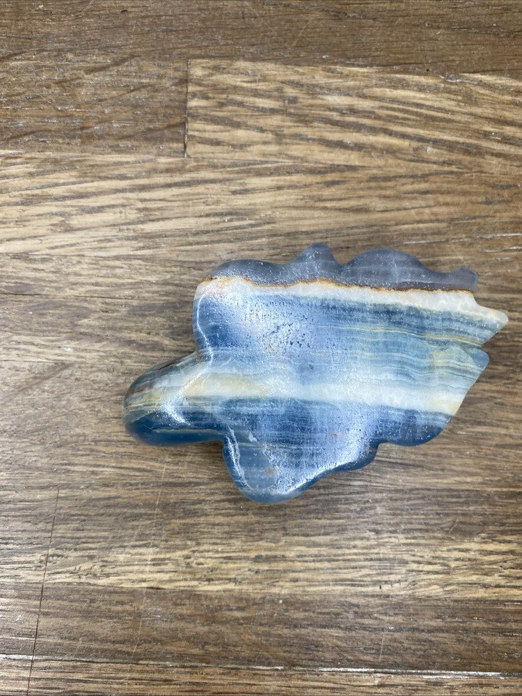 Blue Onyx Carved Turtle 3”