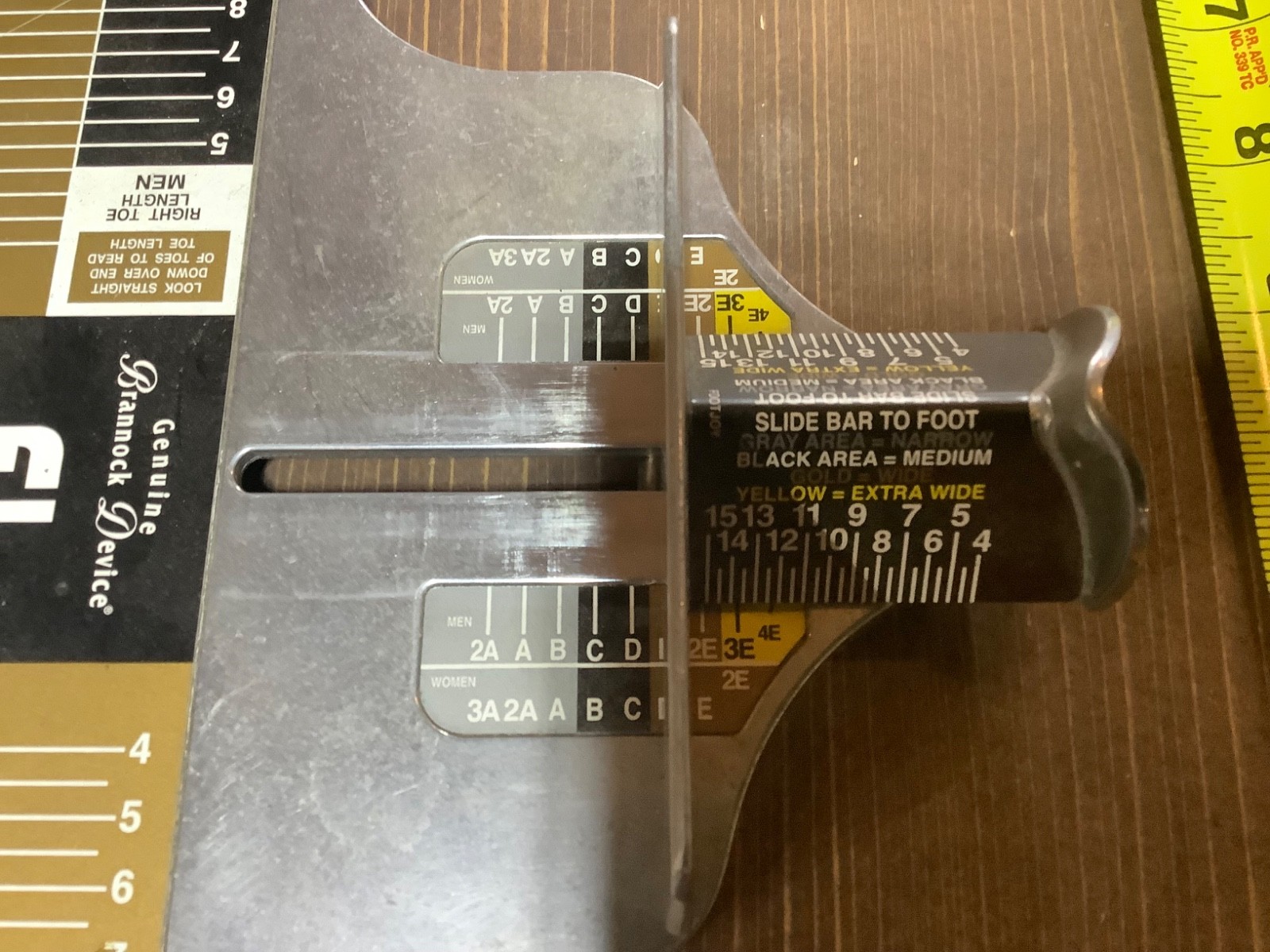 Vtg Genuine Brannock Device Women's Shoe Sizer Width Arch Foot Measurement Tool